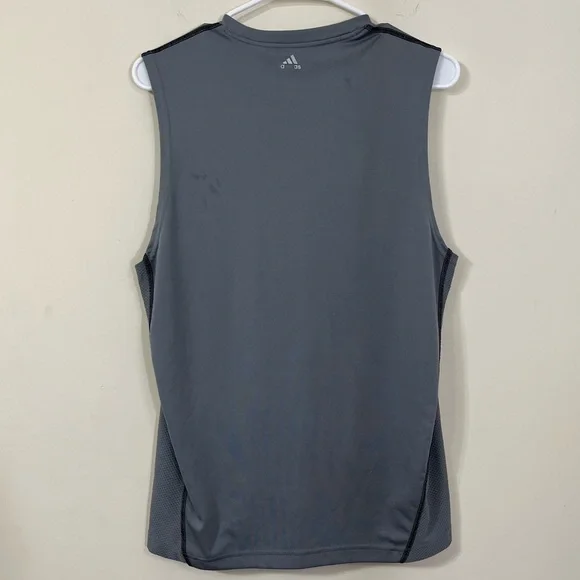 Adidas Gray Stripe Performance Muscle Tee - Picture 5 of 7